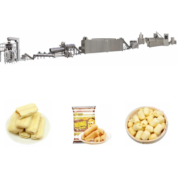 Mesin ekstrusi makanan ringan sereal puff crunch instan